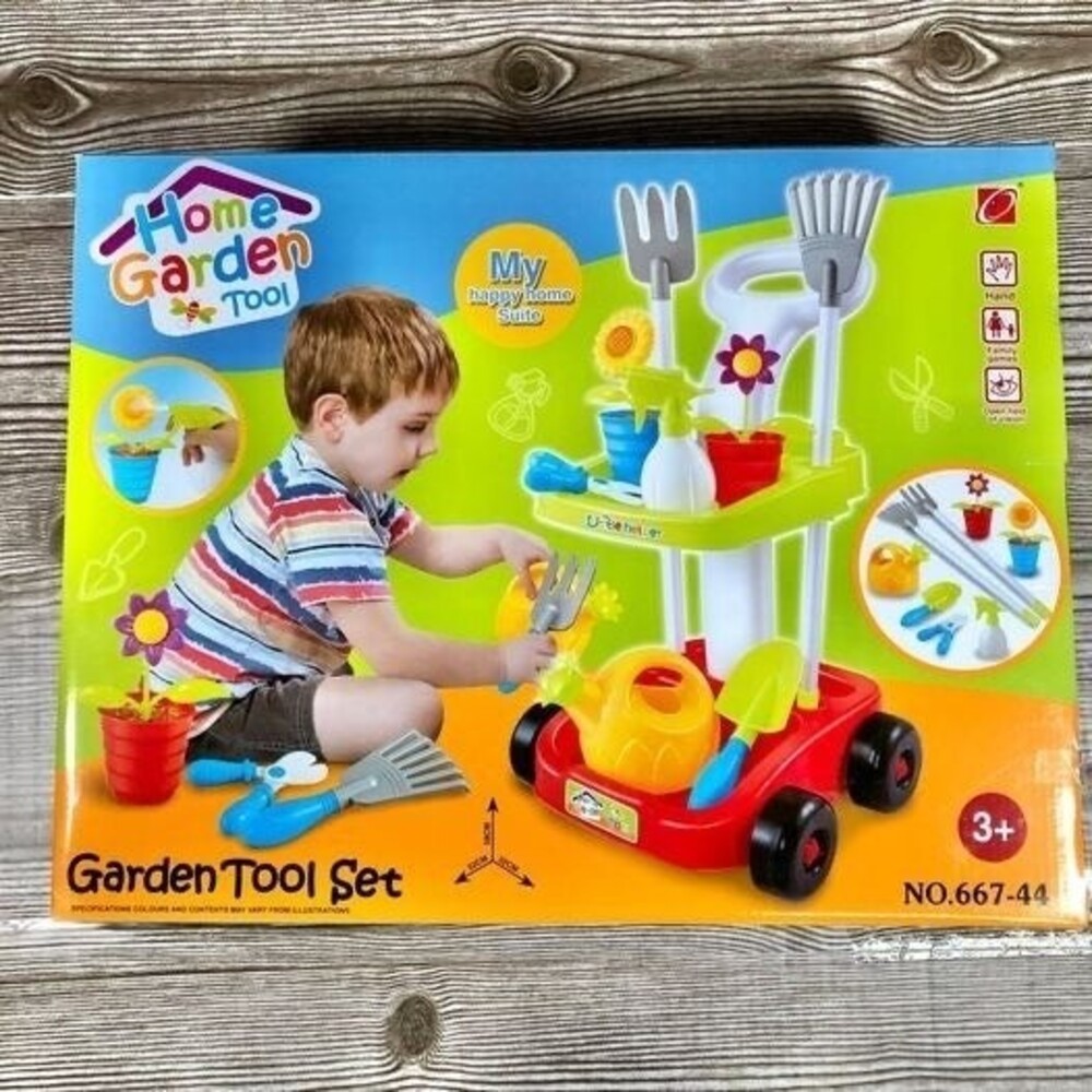 Kids pretend gardening tools Home Garden Tool W cart for Kids Toys